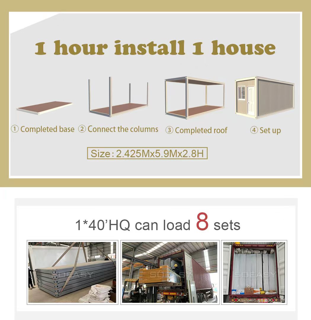 flat pack container house installtion