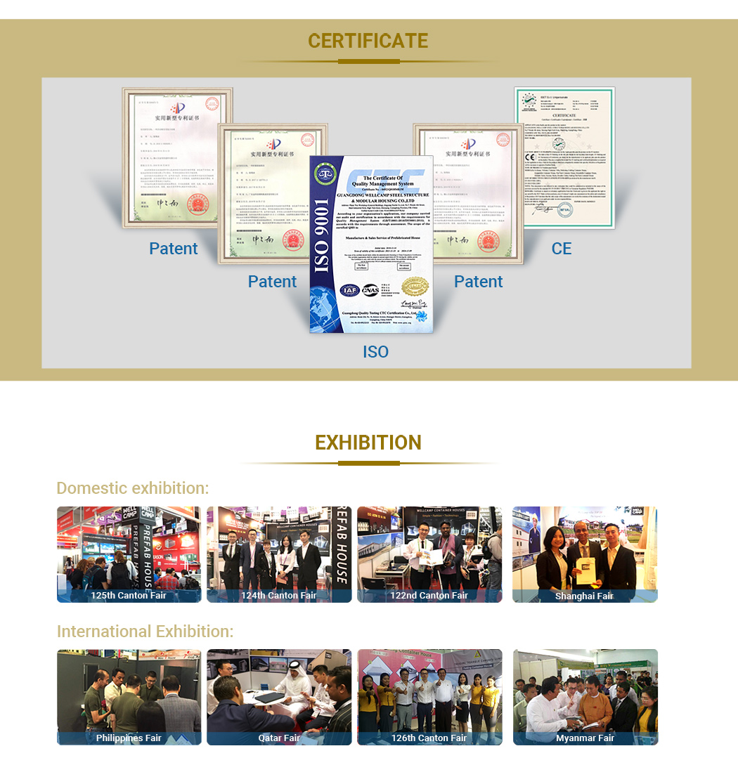 expandable container house certificate